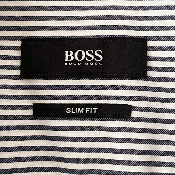 BOSS Hugo Boss Slim Fit Striped Collared Button Down - Picture 3 of 16